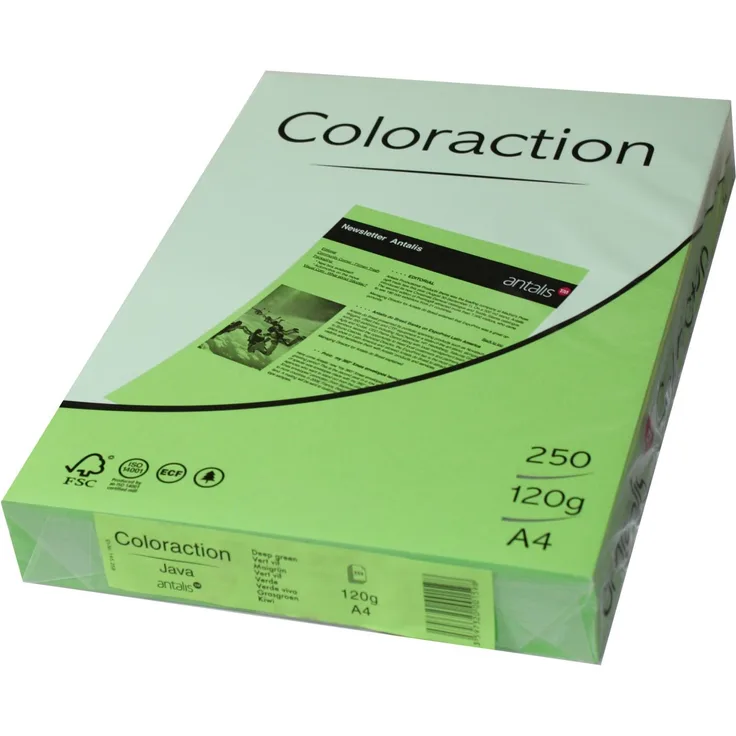 Image Coloraction - farbiges Kopierpapier Java-maigrün 120g-m² A4 - Paket zu 250 Blatt