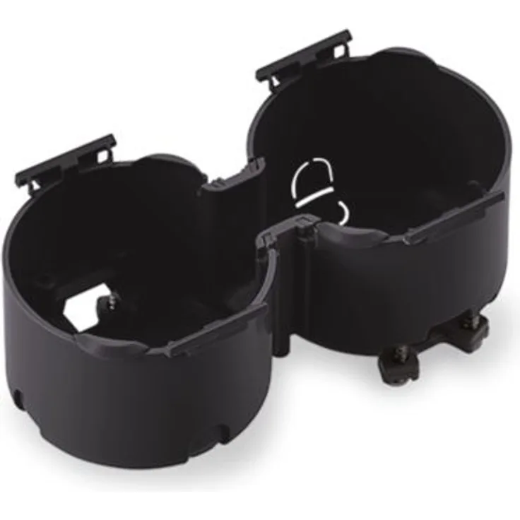 Einbaudose 2, Steckdose, schwarz