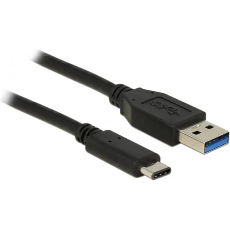 DeLOCK - USB-Kabel - 9-polig USB Typ A (M) - USB Typ C (M) - 1,0m (USB 3,1 Gen2) - umkehrbarer C-Stecker - Schwarz (83870)