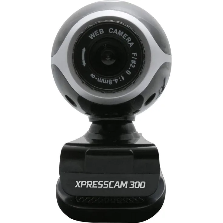 NGS XpressCam300 5MP USB 2.0 Schwarz, Silber Webcam - Webcams (5 MP, 8 MP, USB 2.0, Schwarz, Silber, CMOS, 180 g)