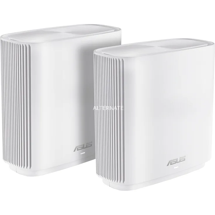 Asus Ai Mesh System ZenWiFi CT8 (2in1 Mesh Zugangspunkte-Set, AC3000 WiFi 5, 3x Gigabit LAN, App Steuerung, unterbrechungsfreies Roaming, AiProtection) weiß