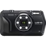 RICOH WG-6 Schwarz wasserdichte Kamera Hochauflösende Bilder mit 20 MP 3-Zoll-LCD Wasserdicht bis 20 m Stoßfest bis Fallhöhe von 2,1 m Unterwassermodus Ring mit 6-LEDs für Makroaufnahmen