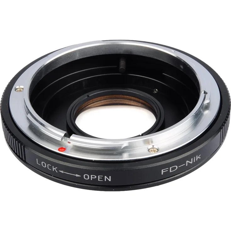 B.I.G. 421354 Objektivadapter mit Linse Canon FD an Nikon schwarz
