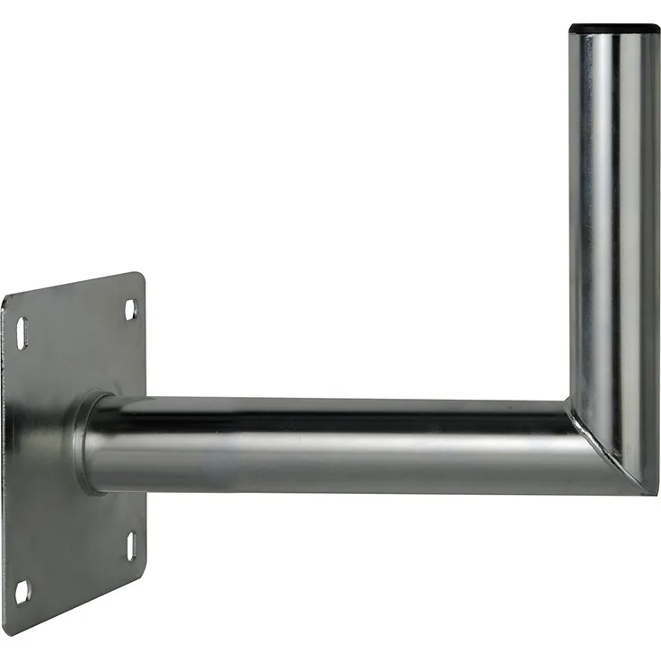 Opticum Alu Wandhalter (Wandabstand: 15cm, Höhe: 25cm, Rohr: 48, zertifiziert)