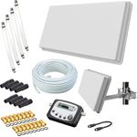 Selfsat Flachantenne HD Sat Anlage Kabel Fensterhalterung Sat-Finder