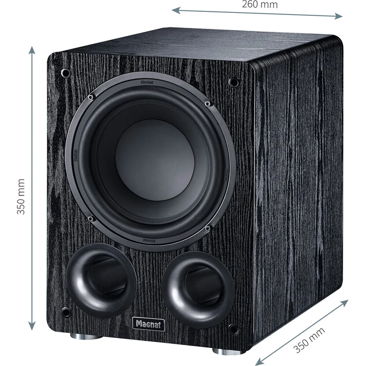 Magnat Alpha RS 8, Aktivsubwoofer mit 200 mm großer Membran und bis zu 160 Watt Leistung Schwarz Aktiv-Subwoofer mit 200 mm großer Membran und bis zu 160 Watt Leistung – Bild 5