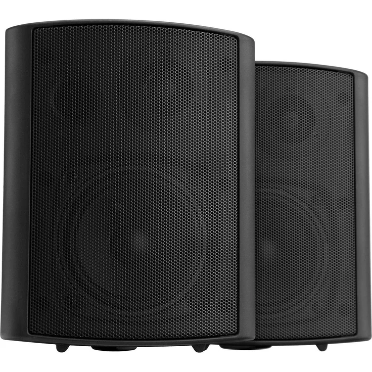 Pronomic USP-430 BK ELA/HiFi Wandlautsprecher (2-Wege Boxen, Indoor/Outdoor, 4/103mm Woofer, 1,2/30 mm Tweeter, 30/60/120 Watt RMS/Musikleistung/Peak, inkl. Abnehmbaren Haltebügel) Schwarz Wandlautsprecher schwarz - Preisvergleich