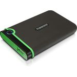 Transcend TS2TSJ25M3 StoreJet M3 externe Anti-Shock Festplatte 2TB (6,4cm (2,5 Zoll), 5400rpm, 8MB Cache, USB 3.0) grau/grün