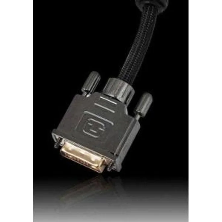 Anschlusskabel DVI-D 24+1, Metallstecker beidseitig, mit Ferritkernen und vergoldeten Kontakten, im Nylonmantel, schwarz, 10m, shiverpeaks PREMIUM-Li (77448-10.0-SBN)