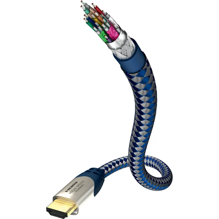 in-akustik 00423007 Premium II HDMI Kabel mit Ethernet 0.75 m