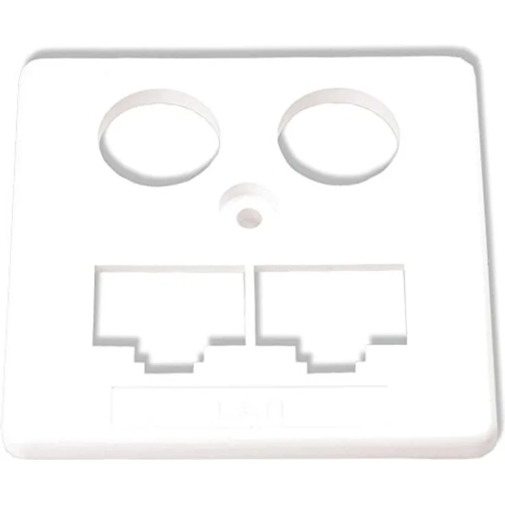 HOMEWAY HW-ZP-EK 1 Zentralplatte TV+LAN/LAN 50mm rw
