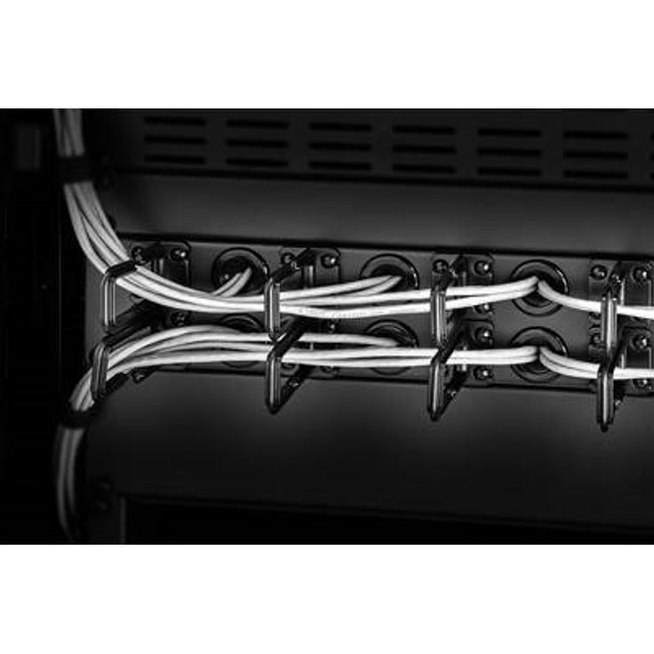 Renkforce RF-3525040 48,30cm (19) Netzwerkschrank-Kabelführung 2 HE 360° drehbare Kabelführungsbügel Schwarz (RF-3525040)