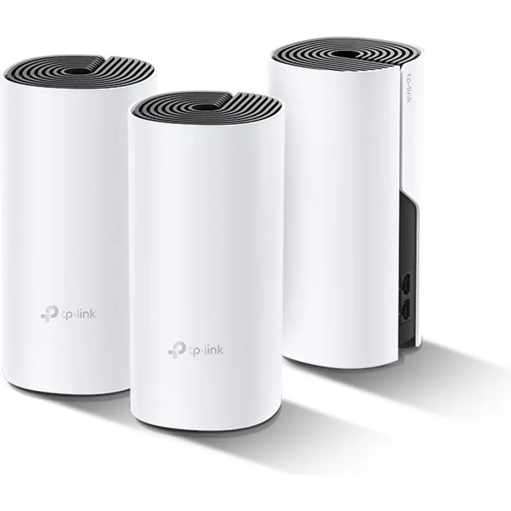 TP-Link Deco M4 Mesh WLAN Set (3 pack) AC1200 WLAN-Heimnetz-Komplettlösung (große WLAN-Abdeckung, für Häuse, Gebäudekomplex, Multi-Arbeitsmodi, 6x Gigabit Ports) weiß