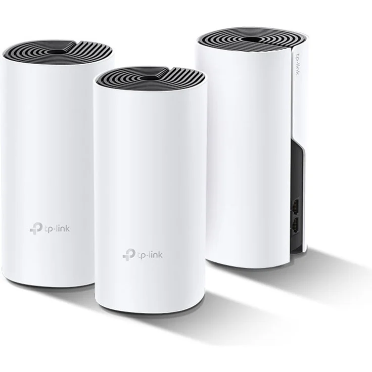 TP-Link Deco M4 Mesh WLAN Set (3 pack) AC1200 WLAN-Heimnetz-Komplettlösung (große WLAN-Abdeckung, für Häuse, Gebäudekomplex, Multi-Arbeitsmodi, 6x Gigabit Ports) weiß – Bild 1