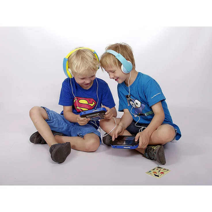 JVC HA-KD7-R-E On-Ear-Kopfhörer, geeignet für Kinder, rot, blau – Bild 4