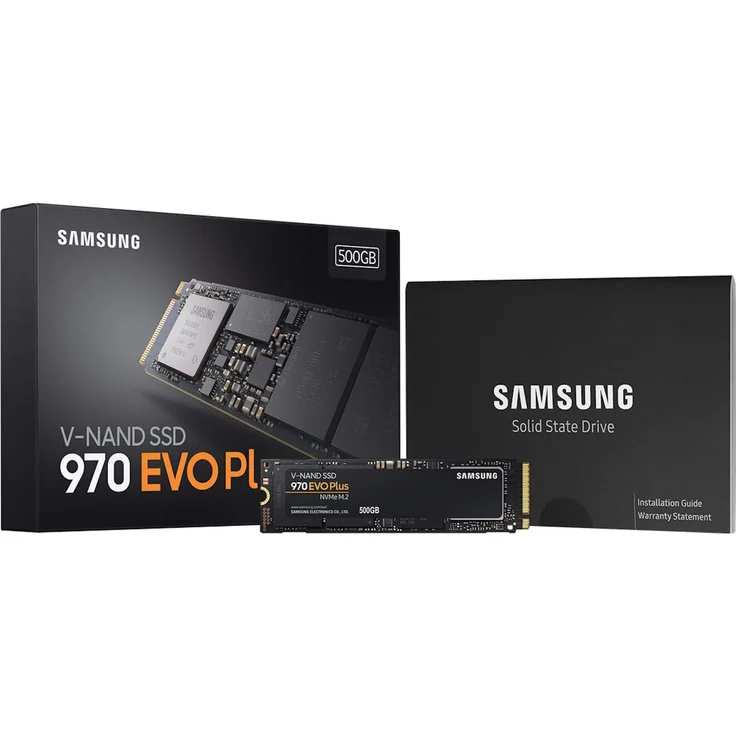 Samsung 970 EVO Plus MZ-V75S500BW - Solid-State-Disk - verschlüsselt - 500 GB - intern - M.2 2280 - PCI Express 3.0 x4 (NVMe) - Puffer: 512 MB - 256-Bit-AES - TCG Opal Encryption (MZ-V7S500BW) – Bild 4