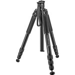 Mantona Wolverine L Aluminium, stabiles Profi Foto Stativ ohne Kugelkopf, mit Einbeinfunktion, Spikes, 2. kurze Mittelsäule für Makro, für Landschafts- Architektur- und Sportfotografie