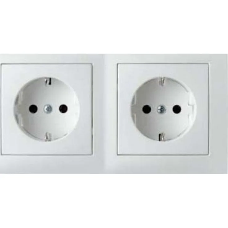 Berker GmbH & Co. KG Steckdosenkombination Schuko 47209909 polarweiss matt (47209909)