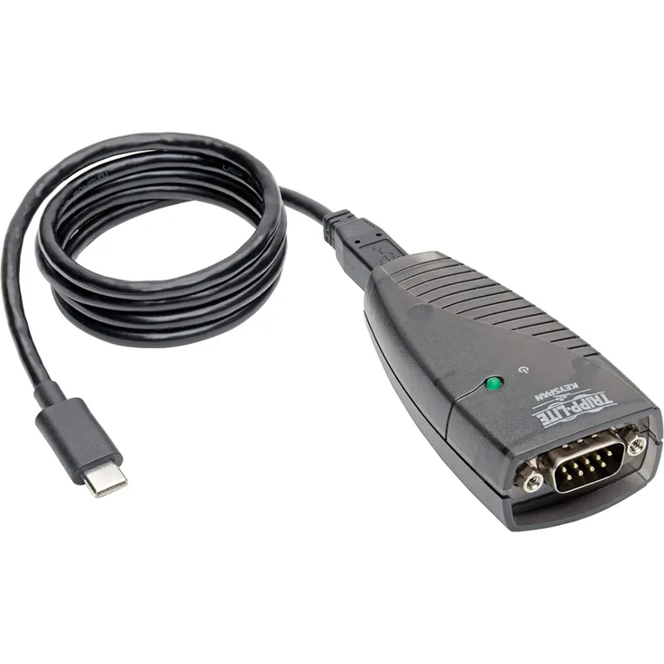 Tripp Lite USA-19HS-C USB-C-auf-Seriell DB9 RS232-Adapterkabel 1 m Keyspan, Hochgeschwindigkeit (m-m)
