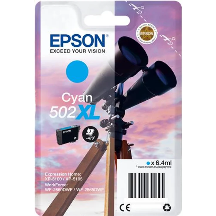 Epson Singlepack Cyan 502XL Ink SEC, C13T02W24020 – Bild 1