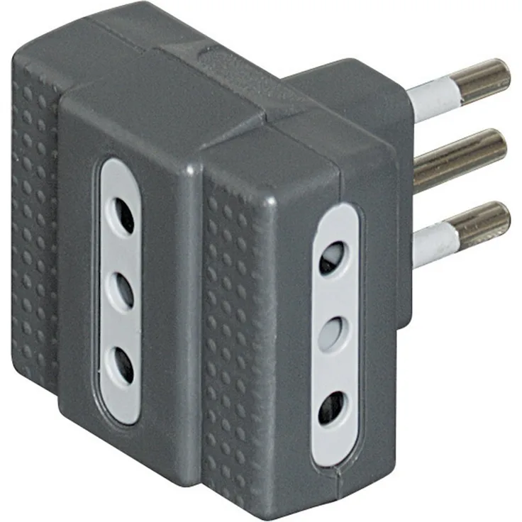 Bticino s3603g Netzstecker-Adapter für Steckdose anthrazit