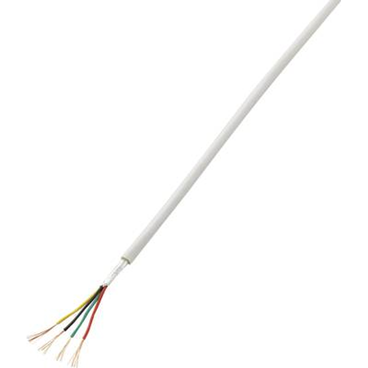 TRU COMPONENTS Alarmkabel LiYY 4 x 0.14 mm² Weiß 1570252 50 m (1570252)