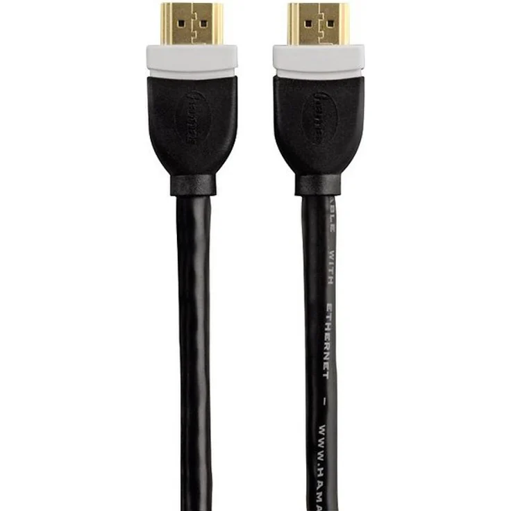 Hama High Speed HDMI-Kabel, vergoldet, doppelt geschirmt, 5,00 m – Bild 1