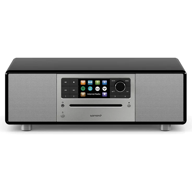 sonoro Prestige CD-Radio mit Bluetooth, WLAN, Wecker, LCD-Display, schwarz