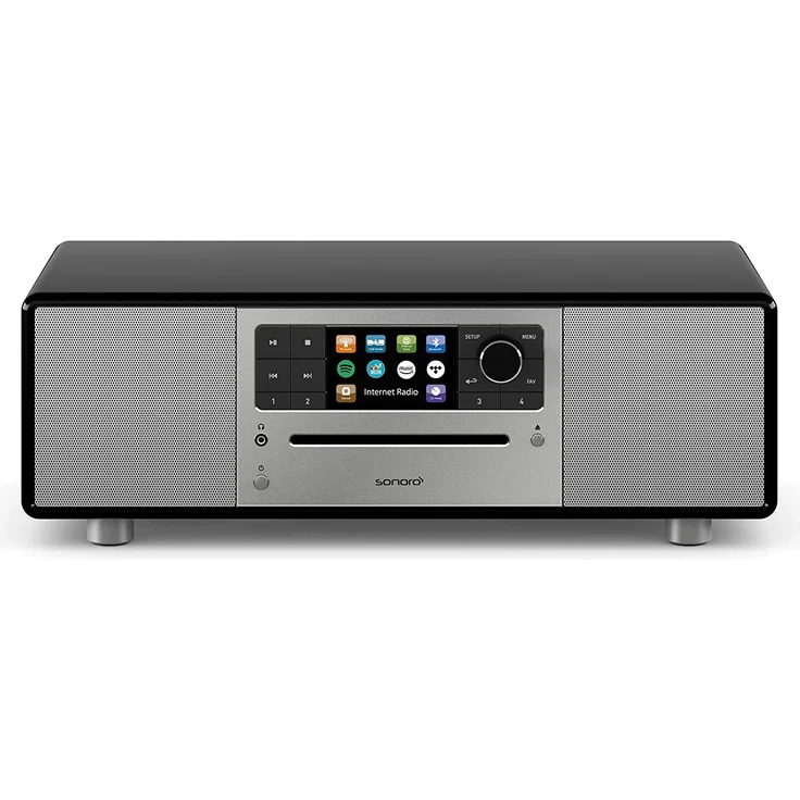 sonoro Prestige CD-Radio mit Bluetooth, WLAN, Wecker, LCD-Display, schwarz – Bild 1