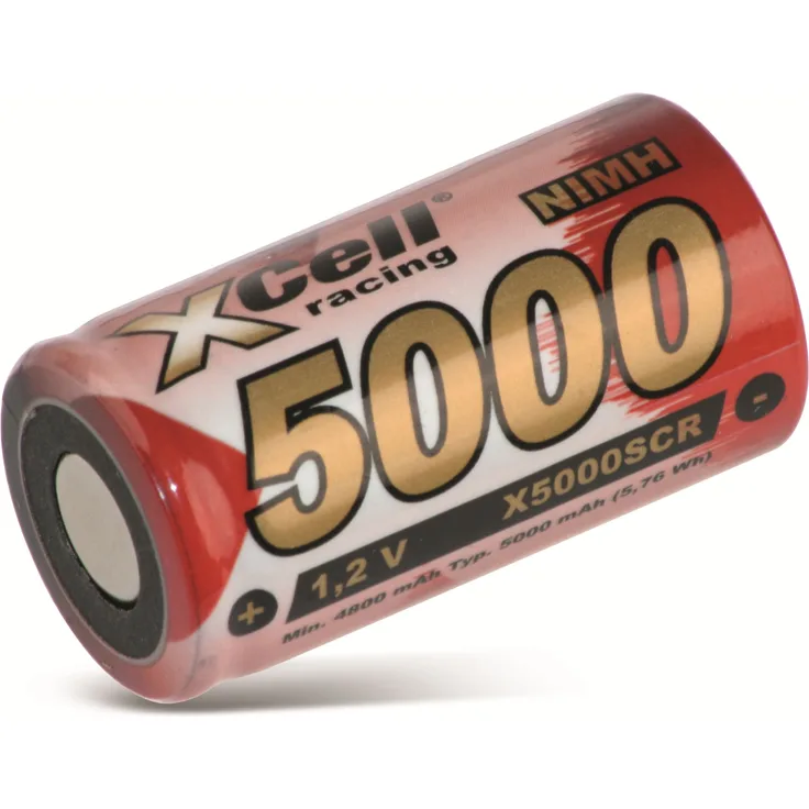 Sub-C-Zelle, XCELL, NiMH, PVC-Mantel, 1,2V/5000mAh, 43,8x22,9 mm