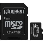 Kingston Canvas Select Plus microSD Speicherkarte, SDCS2-16GB Class 10 (inkl. SD Adapter)