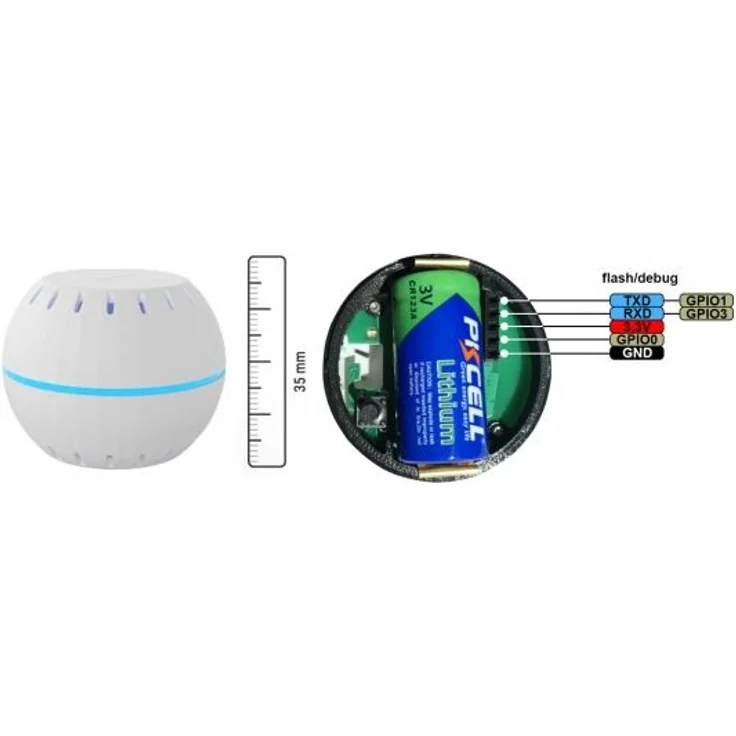 Allterco Robotics Shelly H&T WLAN Temperatur- und Luftfeuchtigkeits-Sensor, Konfiguration mit Shelly App, schwarz (20194) – Bild 4