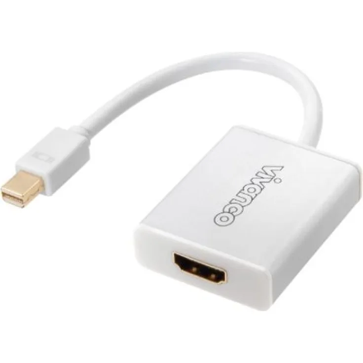 Vivanco Mini DisplayPort/HDMI Adapter (Mini DP Stecker auf HDMI Buchse) weiß