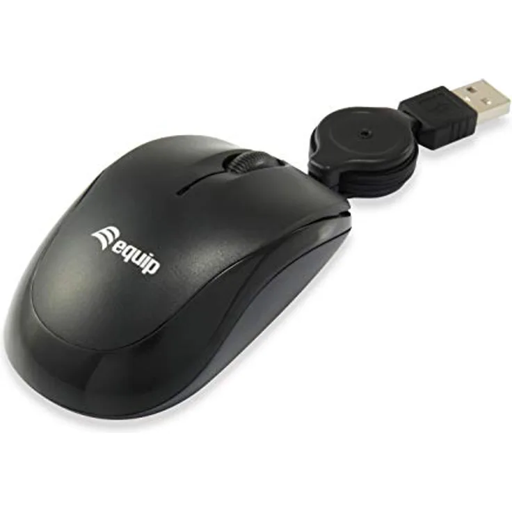 Equip Optische Reisemaus, Kabel, schwarz - 245103