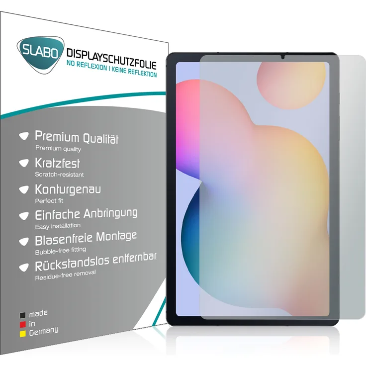 2x Slabo Displayschutzfolie für Samsung Galaxy Tab S6 Lite Matt No Reflexion (verkleinerte Folien) Displayfolie Schutzfolie Folie
