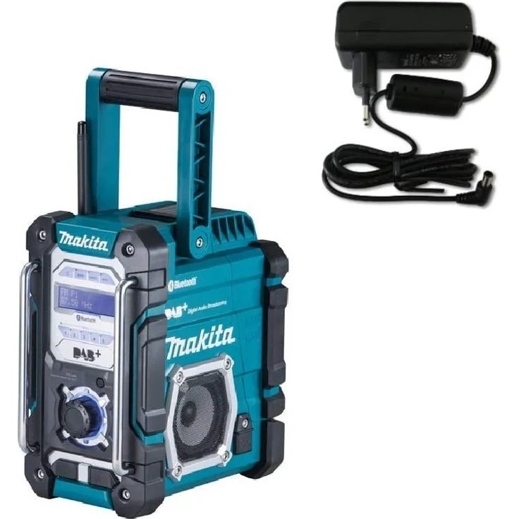 Makita DMR112 7,2V - 18V mit Bluetooth Baustellenradio mit Bluetooth, LCD-Display, geeignet für Outdoor, spritzwassergeschützt, blau – Bild 4