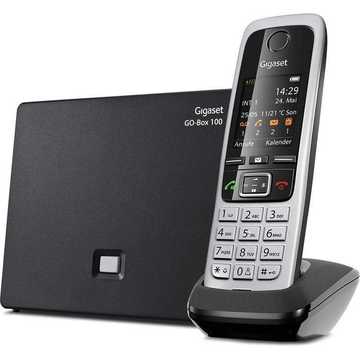 Gigaset C430A GO - Schnurlostelefon mit Anrufbeantworter - Analog und IP-Telefon, Fritzbox kompatibel - Mobilteil mit brilliantem Farbdisplay - DECT-Telefon für Router, schwarz – Bild 3