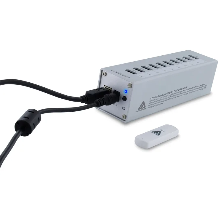 Apricorn Aegis Konfigurator gebündelt mit 10-Port USB-Hub mit 5 Amp Netzteil und Windows-Software (ap-config-kit-emea)