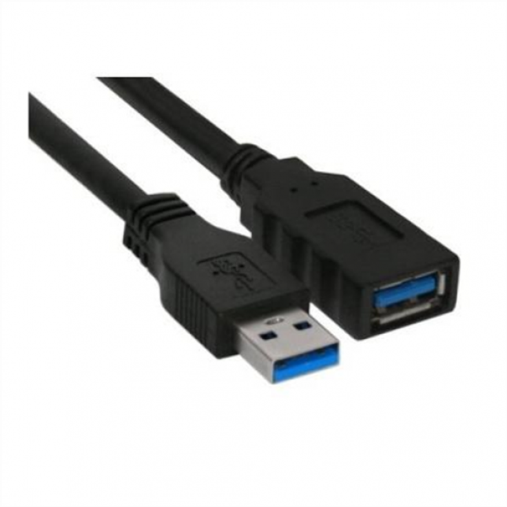 InLine 35625 - USB-Kabel - USB Typ A, 4-polig (M) - USB Typ A, 4-polig (W) - 2,5m - Schwarz (35625)