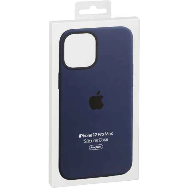 Apple MHLD3ZM/A Silikon Case mit MagSafe, geeignet für Apple iPhone 12 Pro Max, Handy-Schutzhülle, Dunkelmarine – Bild 2