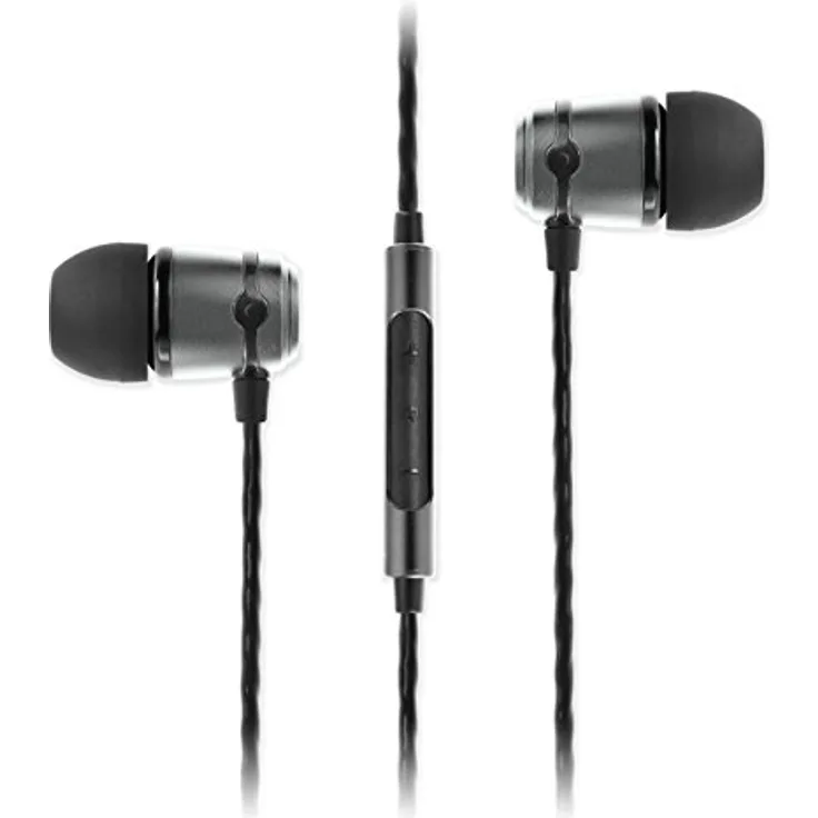 SoundMAGIC E50C High Fidelity Kopfhörer Smartphone Earbuds In Ear Noise Reduction Ohrhörer mit Mikrofon und Fernbedienung für Audiophile Gunmetal