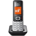 Gigaset S850HX Schnurloses DECT-Telefon zum Anschluss an vorhandene DECT-Basis, Mobilteil mit Ladeschale, Headsetanschluss, Freisprechfunktion, platin-schwarz