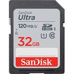 SanDisk Ultra 32 GB SDHC-Speicherkarte, bis zu 120 MB-Sek., Class 10, UHS-I, V10