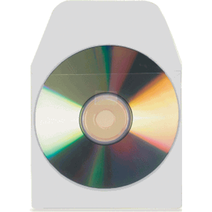 3L CD/DVD-Taschen selbstklebend 127x127mm mit Verschluss VE=100 Stück