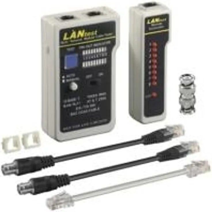Leitungstester - Netzwerktester - Kabeltester für RJ11, RJ12, RJ45, ISDN, CAT5, CAT6, BNC