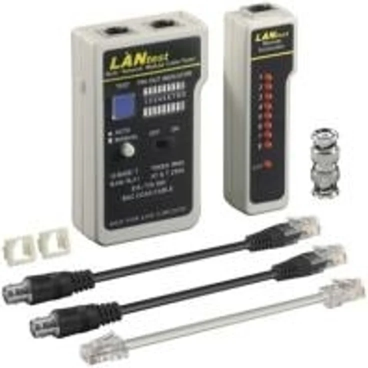 Leitungstester - Netzwerktester - Kabeltester für RJ11, RJ12, RJ45, ISDN, CAT5, CAT6, BNC