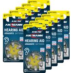 ANSMANN Typ 10 Hörgerätebatterien Gelb 60 Stück - P10 PR70 DA10