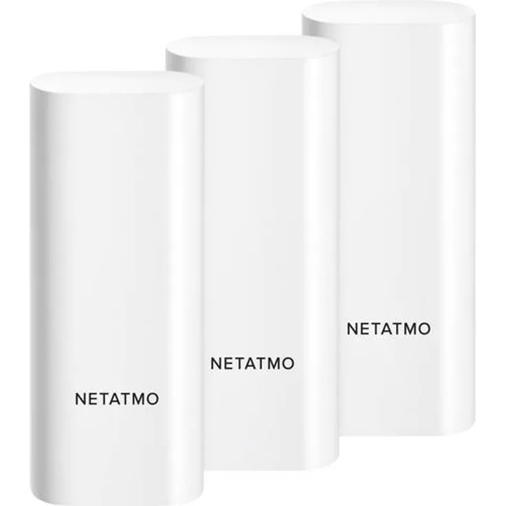 Netatmo Smarte Tür- und Fenstersensoren von Netatmo, drahtlos, einteilig, 3er Pack, Schwingungserkennungen, DTG-DE