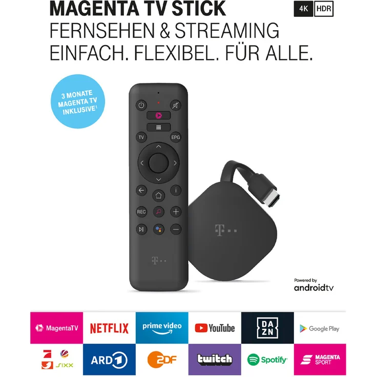 Telekom MagentaTV Stick 4K WLAN HDMI USB schwarz – Bild 3