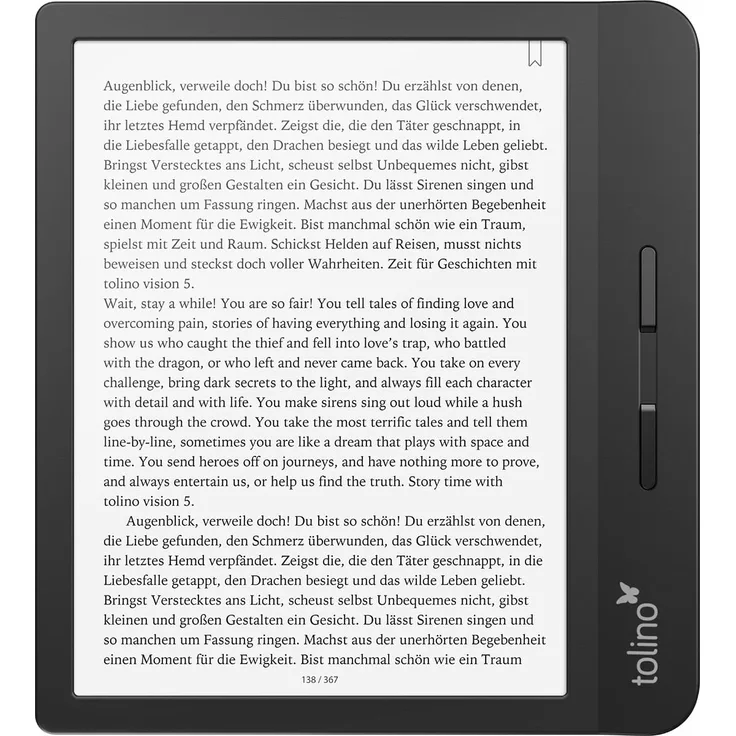 Tolino vision 5 WLAN 8 GB Schwarz